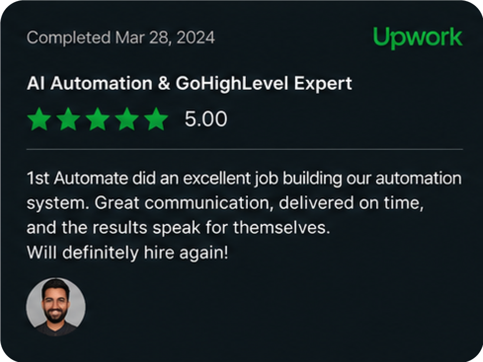 Upwork Review Screenshot